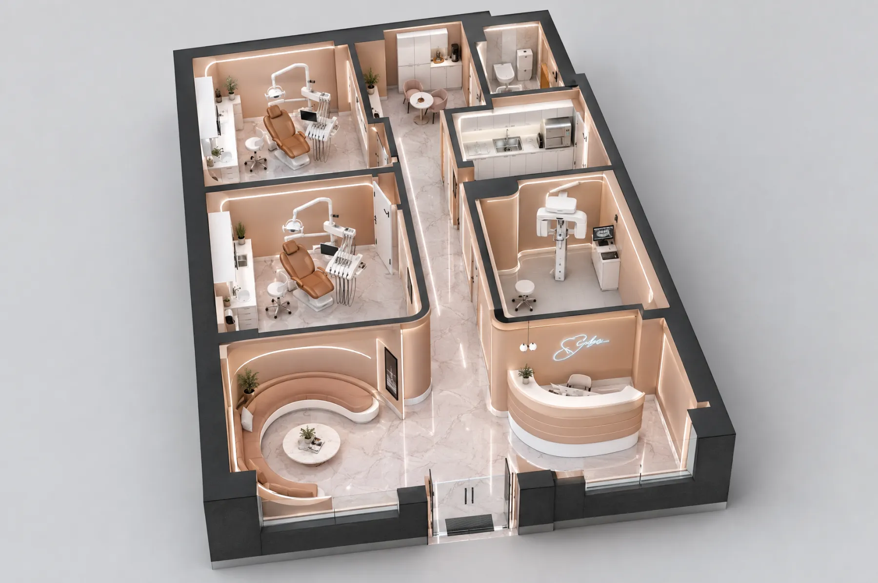 Yerleşim · 3D izometrik